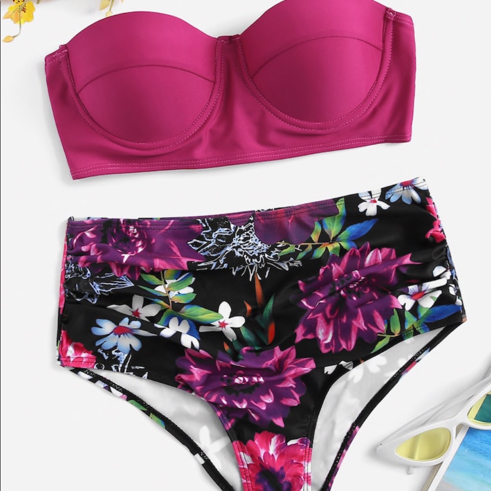 High waisted bathing suit